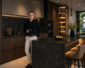 Gres wielkoformatowy 120x280 kamienny z żyłami mat A4H930 Unusual Stone  Anthracite