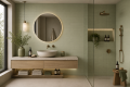 Płytka cegiełka na ścianę 5x20 zielona matowa Estudio Ceramico Glenbrook October Mist Stripes E237145