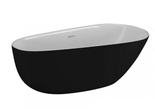 A4H Wanna wolnostojąca SHILA CZARNY MAT 170×85 cm. 15 lat gwarancji !!!