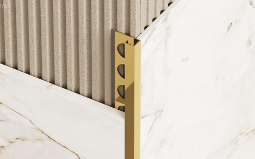 LISTWA WYKOŃCZENIOWA REKTYFIKOWANA POLEROWANA TYPU "P" GOLD MIRROR 2700X105x100 mm