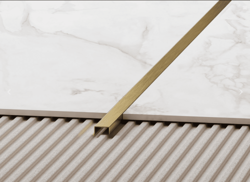 PROFIL DEKORACYJNY REKTYFIKOWANY SZCZOTKOWANY / MATOWY EXCLUSIVE GOLD 2700X15mm