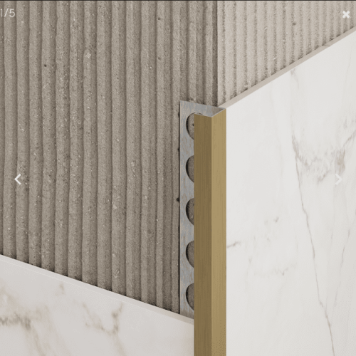 LISTWA WYKOŃCZENIOWA REKTYFIKOWANA SZCZOTKOWANA TYPU "P" ANTIC BRONZE BRUSHED 2700X105x100mm
