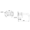 KOHLMAN AXEL QW180AB- Bateria podtynkowa umywalkowa