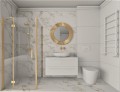 Gres szkliwiony na podłogę 60x120cm biały złota żyła mat rektyfikowany A4H116 Varenna
