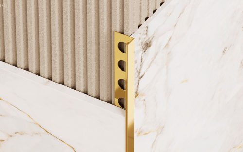 LISTWA WYKOŃCZENIOWA POLEROWANA TYPU "L" GOLD MIRROR 2700X105 mm