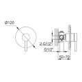 KOHLMAN AXEL QW220A- bateria prysznicowa