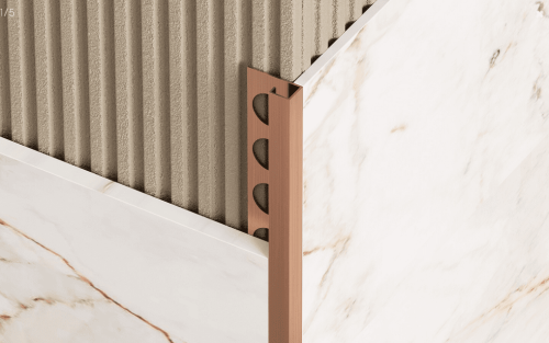 LISTWA WYKOŃCZENIOWA REKTYFIKOWANA SZCZOTKOWANA TYPU "P" BRONZE BRUSHED 2700X105x100mm