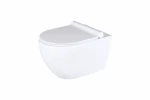 Milagro Bezrantowa miska  wisząca WC  wraz z  wolno opadającą  deską WC. Odpływ poziomy. Powłoka UP-CLEAN 