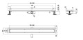 A4H Odpływ Liniowy Przyścienny   80 cm – 2w1 Obrotowy syfon