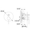 KOHLMAN AXEL QW210AGDR30-zestaw prysznicowy+deszczownica 30cm