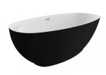 Polimat KIVI  Wanna wolnostojąca z półką  CZARN MAT 165×75 cm 15 lat gwarancji !!!